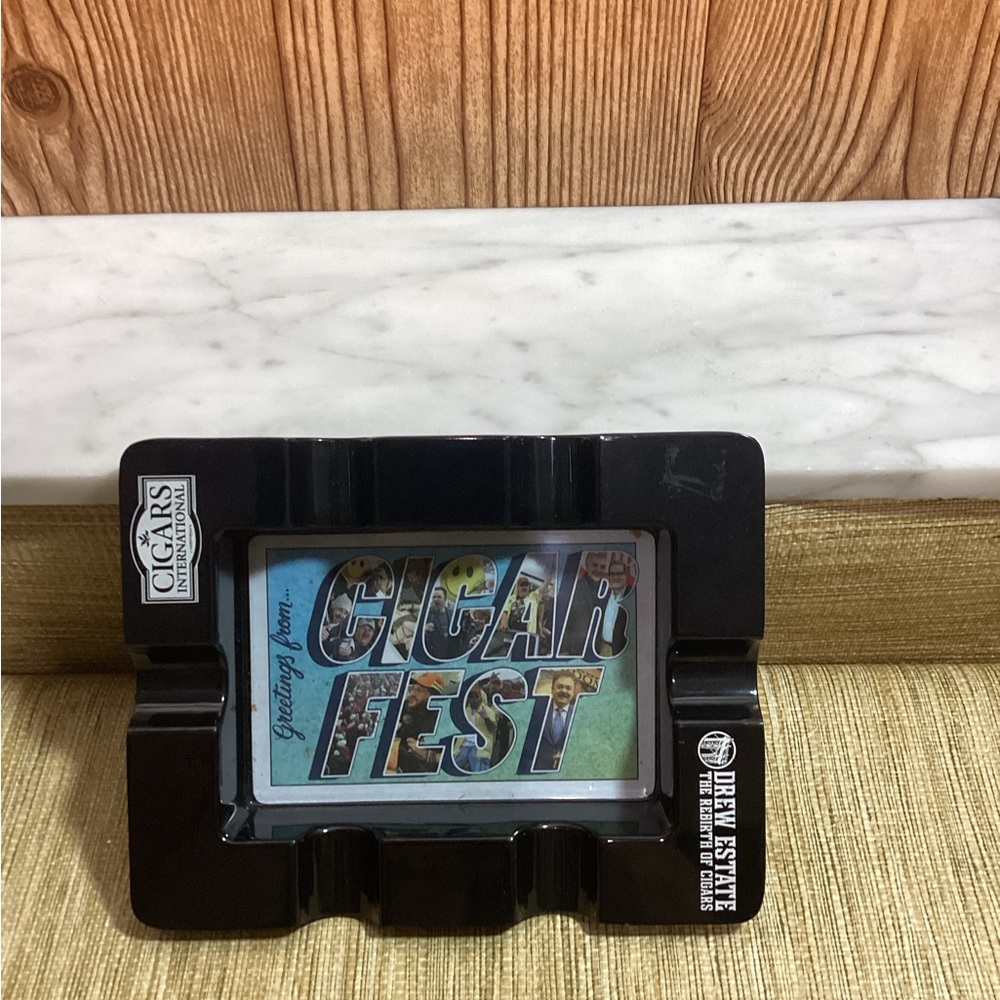Cigar International Black Cigar Fest Ashtray Thick Melamine